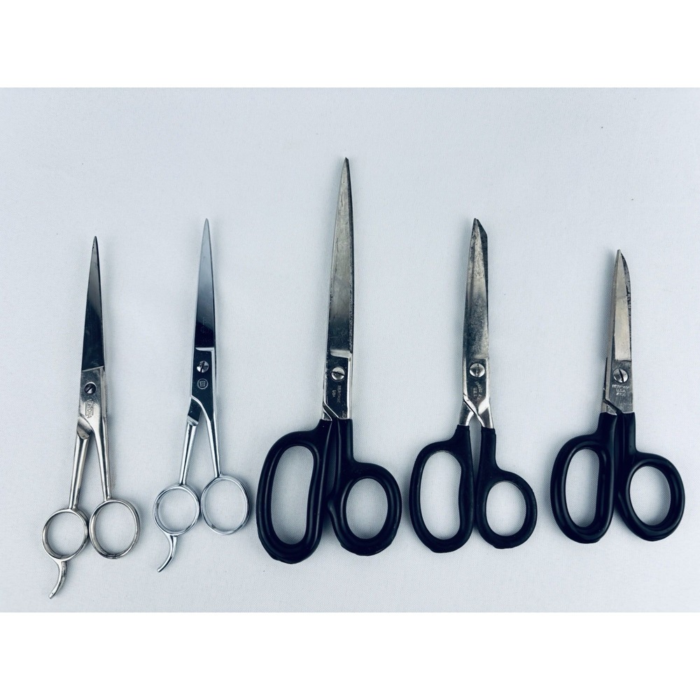 Lot Of Vintage Scissors - Hair- Fabric - Heritage - Verona - USA - Italy Merrill